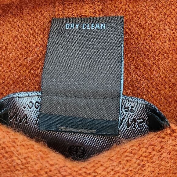 Fenn Wright Manson Cashmere Fringe Cardigan Orange Open Front Women's Medium - Picture 7 of 10